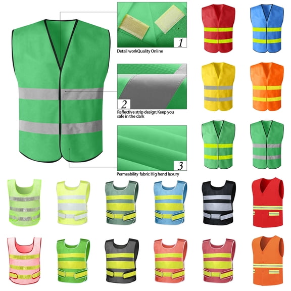 lcziwo Orange Hi Vis Vest for Men & Women Outdoor High Visibility Reflective Safety Vests Lightweight Work Construction Tank Tops