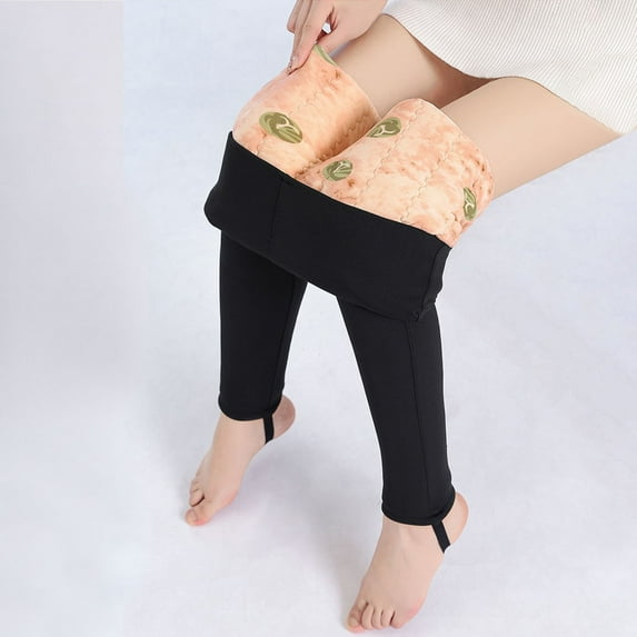 lcziwo Women's Oversized Thick Fleece Lined Leggings Solid Color Casual High Waisted Tights Winter Spring Warm Workout Legging Pants Black 4XL