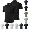 thumbnail image 1 of lcziwo Mens Lightweight Polos Shirts Moisture Wicking Quick-Dry Workout Tops Solid Color Casual Collared Golf Shirt Slim Fit Summer Tees Purple XXXXL, 1 of 9