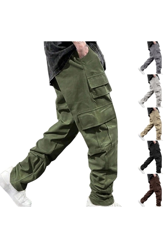 Propper Tactical Pants Men Work Solid Color Pants Multiple Pockets Travel Relaxed Fit Combat Trousers Dark Gray L
