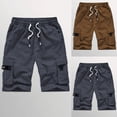 thumbnail image 1 of lcziwo Running Shorts for Men with Multi Pockets Cotton Solid Color Summer Holiday Drawstring Chino Shorts Outdoor Fishing Work Shorts Dark Gray XXXL, 1 of 6