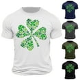 thumbnail image 1 of lcziwo St. Patrick's Day T-shirts for Men Shamrock Print Short Sleeve Crewneck Tees Lucky Green Clover Graphic Tees 2025 Summer Casual Tee Tops Limited Time Deal,Black,S, 1 of 6