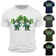 thumbnail image 1 of lcziwo St Patricks Day Hawaiian Shirts for Men Fummy Gnome Print Round Neck Graphic Tee Shirts 2025 Spring Summer Loose Fit Short Sleeve Streetwear Limited Time Deal,Green,XXL, 1 of 6