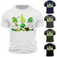 thumbnail image 1 of lcziwo St. Patricks Day Mens Short Sleeve T-Shirt Cute Gnome Print Round Neck Graphic Tee Shirts 2025 Spring Summer Casual Going Out Streetwear Saving Deals,Gray,S, 1 of 6