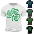 thumbnail image 1 of lcziwo St Patricks Days Shirts Men Green Shamrock Print Tees Casual Streetwear Short Sleeve Pullover Tops Crewneck Big and Tall Daily T Shirts Limited Time Deal,Navy,XXL, 1 of 6