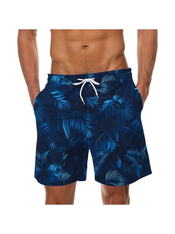 Surf Style Men's Shorts Big and Tall Beach Shorts Stretchy Hawaii Beach Shorts Quick Dry Summer Shorts Elastic Waist Drawstring Shorts with Pockets Multicolor,XXXXXL