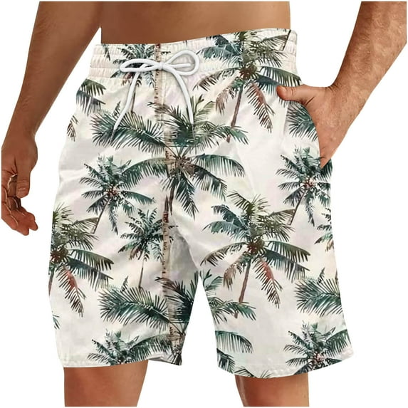 lcziwo Swim Shorts Men Funny Hawaiian Style Print Shirts Quick Dry Tropical Beach Shorts Breathable Summer 2025 Shorts Board Surf Vacation Shorts Multicolor,L