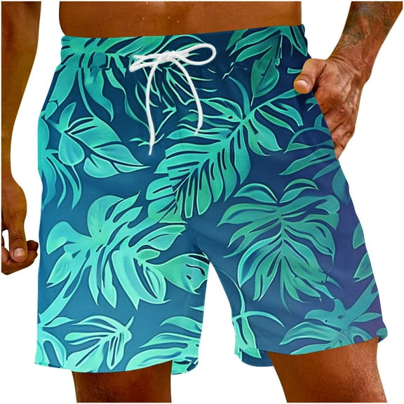 lcziwo Swim Trunks Men Beach Volleyball Shorts Graphic Print Shorts Quick Dry Vacation Shorts Elastic Waist Drawstring Shorts with Pockets Casual 2025 Multicolor,XXL