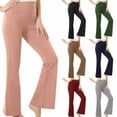 thumbnail image 1 of lcziwo Vacation Sales, Leggings with Pockets for Women Casual Cross High Waisted Flare Yoga Pants Solid Color Full Length Bell Bottom Bootcut Pants Khaki S, 1 of 8