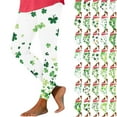 thumbnail image 1 of lcziwo Vacation Sale, Women's St Patrick's Day Leggings Novelty Shamrock Print High Waist Yoga Pants Slim Fit Stretchy Workout Tights Holiday Bottom Trousers Multicolor L, 1 of 7