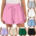 thumbnail image 1 of lcziwo Weekly Prime, Tween Girls Athletic Shorts Drawstring Elastic Waist Flowy Tennis Dance Shorts Solid Casual Running Skirt Shorts Pink 8 Years, 1 of 8