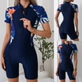 thumbnail image 1 of lcziwo Weekly Sale Womens One Piece Swimsuit Zipper Short Sleeve Tummy Control Athletic Swimming Swimwear 2025 Summer Bathing Suit Navy XXL, 1 of 8