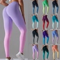 thumbnail image 1 of lcziwo Winter Savings, Workout Leggings for Women Gym Butt Lifting High Waisted Yoga Pants 2025 Fashion Gradient Print Tummy Control Running Tights Pink S, 1 of 1