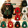 thumbnail image 1 of lcziwo Woman Pet Pouch Hoodie Oversized Dog Cat Carrier Sweatshirt Christmas Graphic Hooded Pullover with Zipper Pet Carry, 1 of 6