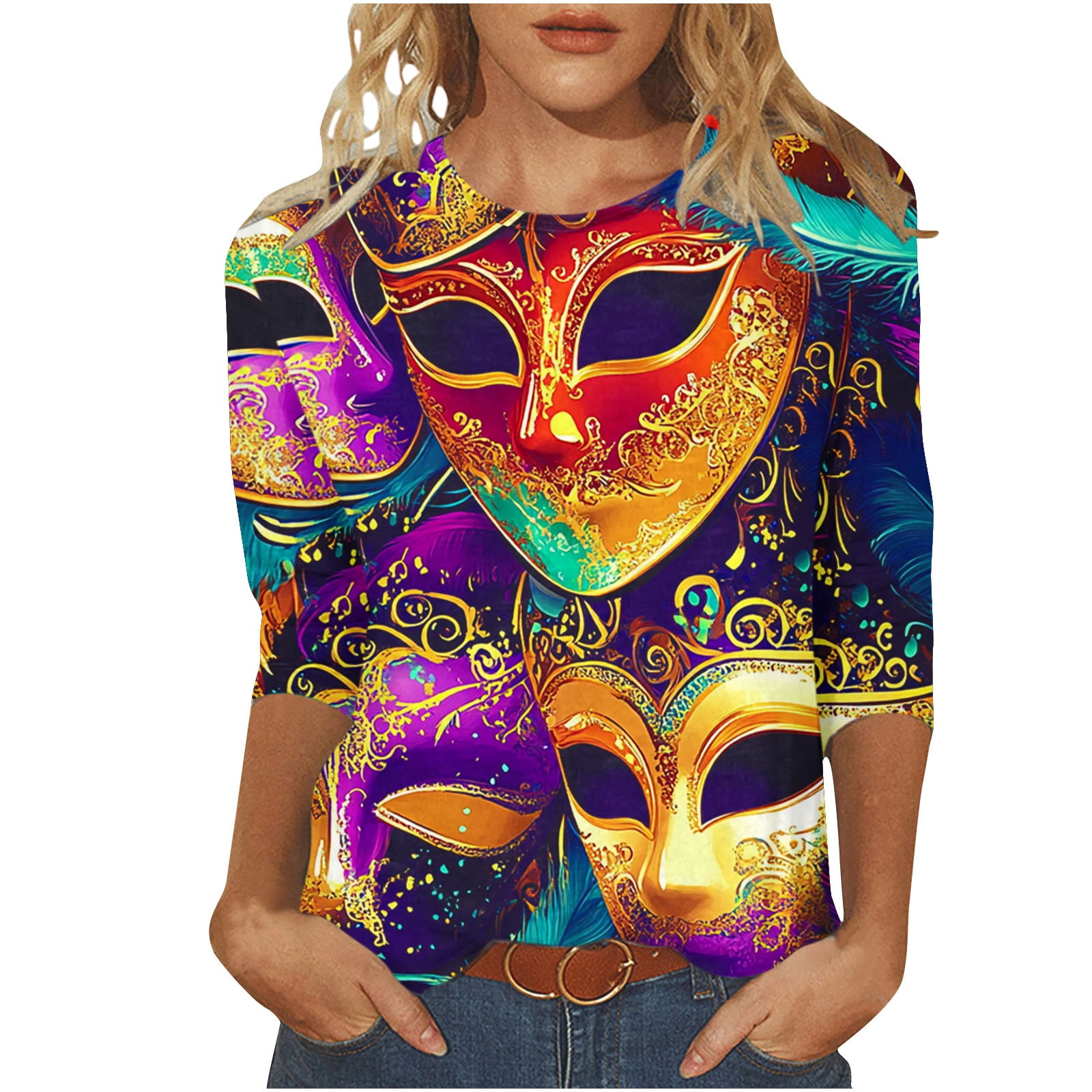 plus size mardi gras tops