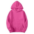 thumbnail image 1 of lcziwo Women Plain Hoodies Loose Drawstring Hooded Sweatshirts with Pockets Athletic Long Sleeve Winter Pullover Tops 2026 Hot Pink,M, 1 of 7