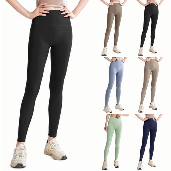 lcziwo Women Summer Yoga Pants Solid Color Seamless Pants High Waisted Tummy Control Casual Butt Lifting Athletic Leggings Dark Blue XL