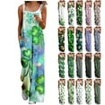 thumbnail image 1 of lcziwo Women's Loose Fit Wide Leg Jumpsuits 2025 St Patricks Day Party Overalls Casual Spaghetti Strap One Piece Rompers Pants with Pockets Vacation Outfits Purple XL, 1 of 7