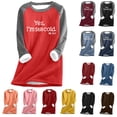 thumbnail image 1 of lcziwo Womens Christmas Fleece Crewneck Sweatshirt Winter Warm Sherpa Lined Pullover Xmas Tree Print Casual Thermal Sweatshirt Winter Soft Loungewear Tunic Tops Prime Sales Today Green S, 1 of 6