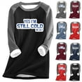 thumbnail image 1 of lcziwo Gray Tunic Sweatshirts for Women Fleece Lined Crewneck Pullover Fall Winter Warm Sweaters Tops Loungewear L, 1 of 6