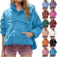 thumbnail image 1 of lcziwo Womens Oversized Puffer Jacket Quilted Dolman Hoodies Pullover Long Sleeve Lightweight Warm Tops Coat Brown L, 1 of 9