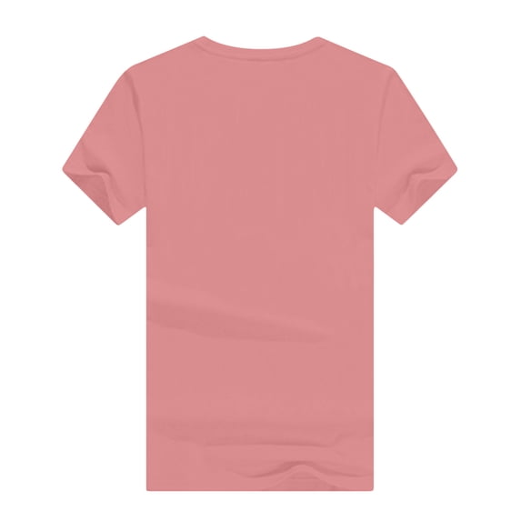 lcziwo Womens Plus Size Pink Shirt Basic Oversized Short Sleeve Pullover Lightweight Solid Color Crew Neck Fall Shirts 2026 Pink,XXXXL