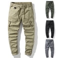 thumbnail image 1 of lcziwo Work Pants for Men Construction Beach EDC Jogger Trousers with Pockets Cotton Golf Relaxed Fit Pants Black XXL, 1 of 4
