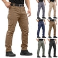 thumbnail image 1 of lcziwo Work Pants for Men Construction Camping Pants with Multi Pockets Water Resistant Rip Stop Outdoor Golf Classic Pants Black M, 1 of 10
