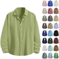 thumbnail image 1 of lcziwo men's Long Sleeve Shirts Upf 50+ Sun Protection Fishing Button down Outerwear Solid Color Lightweight Textured Going Out Tops Khaki XXL, 1 of 9