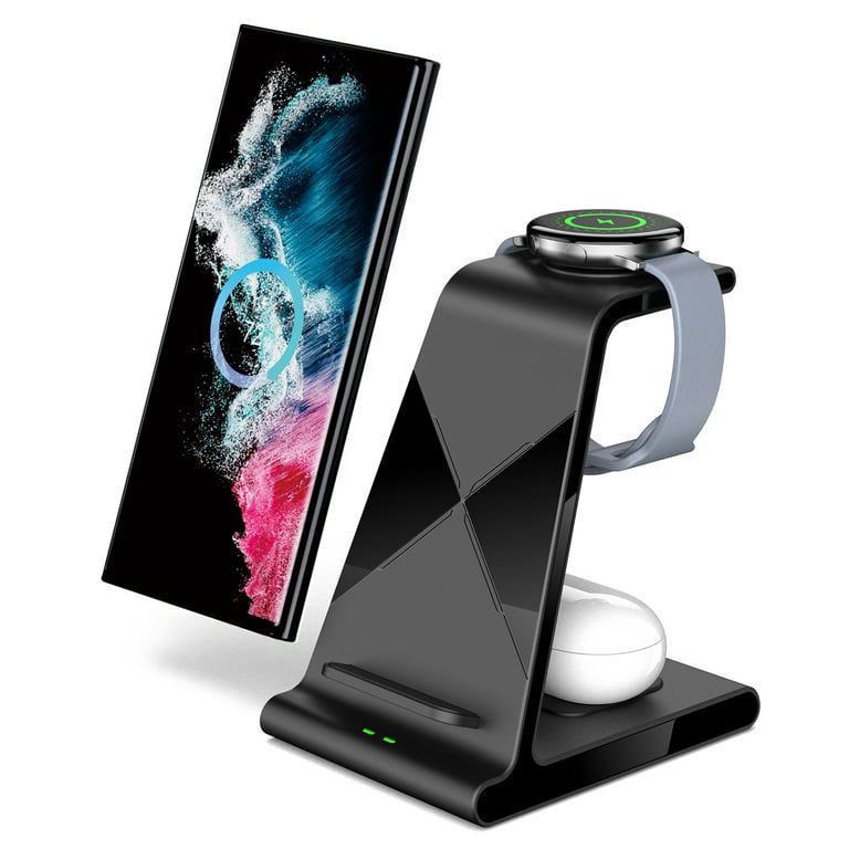 leQuiven Wireless Charger for Samsung, 3 in 1 Wireless Charging Station for Samsung  Galaxy Z Fold 5/Flip 5/S23/S23 Ultra S22, Watch Charger Stand for Galaxy  Watch 6/6 Classic/5 Pro/Active 1/2/Gear S4 