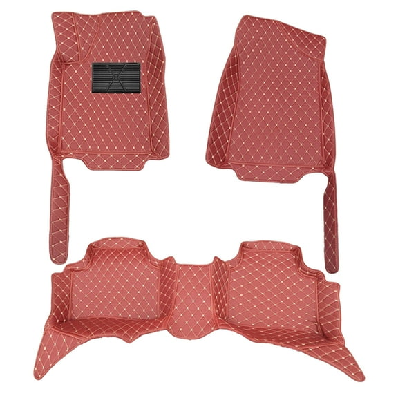 leadwolf Floor Mats Custom Fit for Nissan Altima 2013-2020 5 Seats Carpet Protection All Weather PU Leather Front & Rear Full Set Wine Red