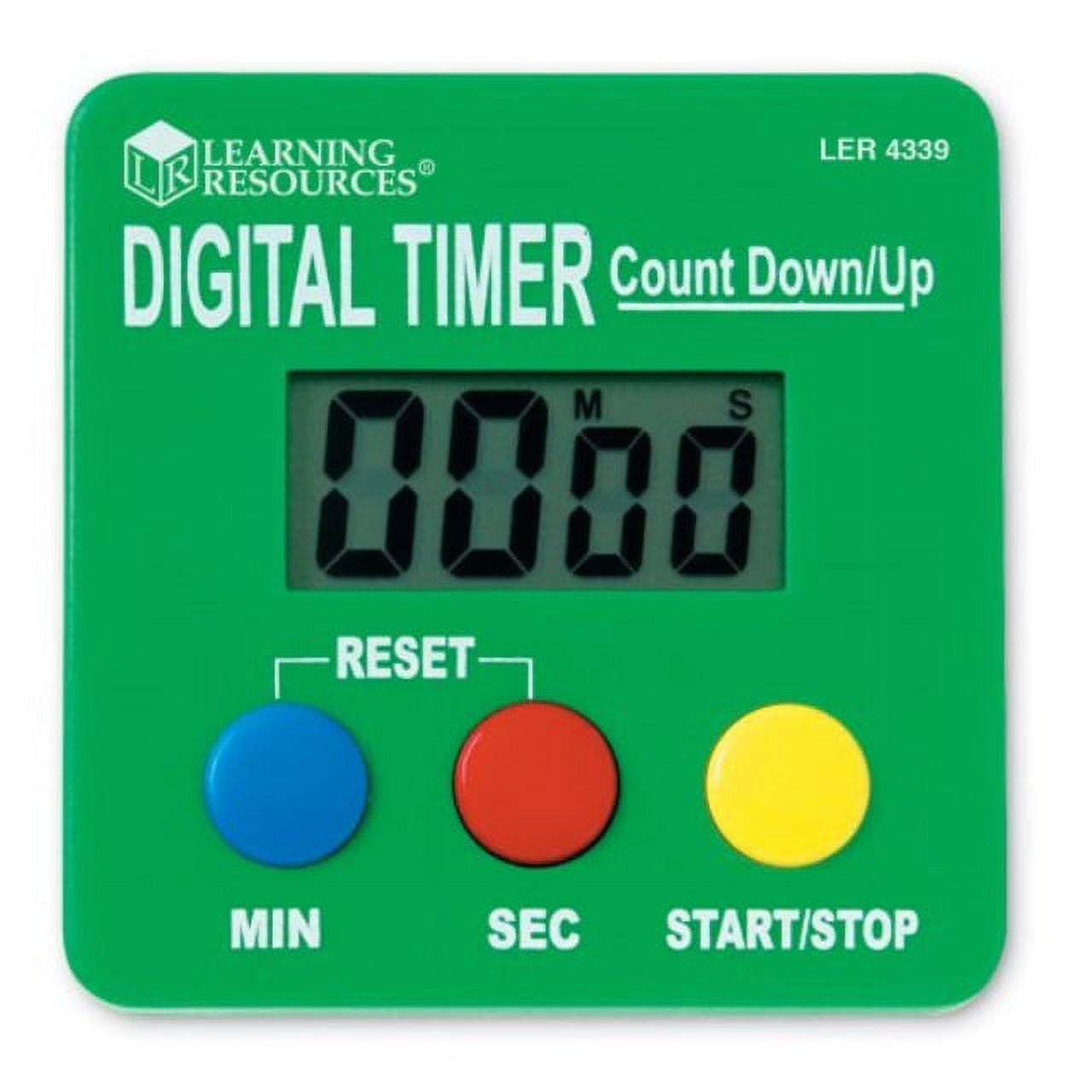 Green Digital Timer with Multicolor Buttons for Classroom Activities