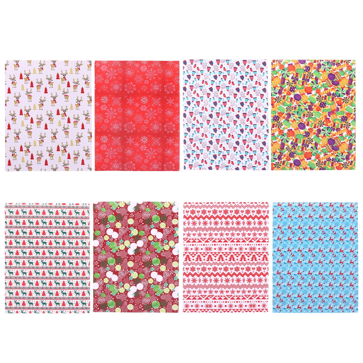 leather fabric 8 Sheet Christmas Faux Leather Fabric for DIY Bows