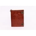thumbnail image 1 of leather journals christmas gift Handmade Traditional Genuine Leather Cover Personal Plain Journal Diary Notebook For Business Work, 1 of 3