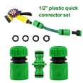 thumbnail image 1 of leaveforme 1/2 Inch Plastic Quick Connector Coupling Adapter Set for Garden Watering Hose, 1 of 8
