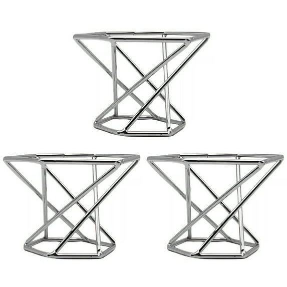 leaveforme 3Pcs Decorative Geometric Fern Plant Stand Metal Widely Use Air Plant Stand Holder Bar Decor