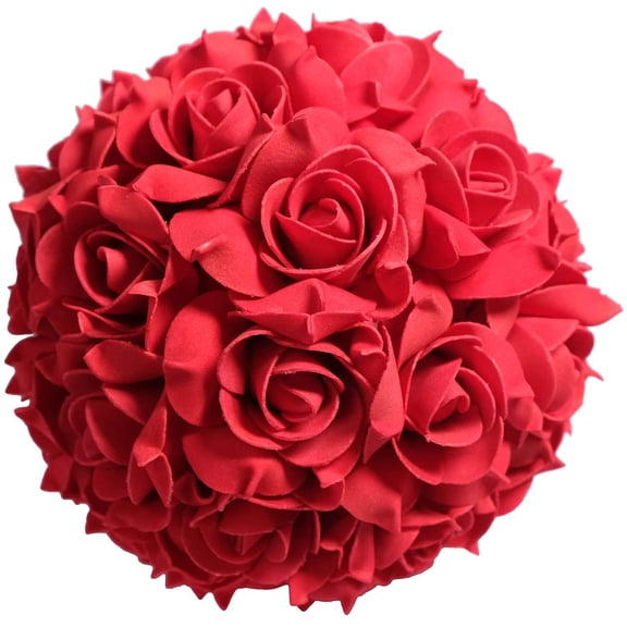 leaveforme 7.87 Inches Artificial Flowers Roses, Kissing Flower Balls, DIY Wedding Bouquets Party Home Decorations