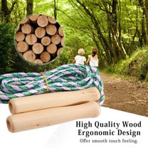 leaveforme Braiding Jump Rope for Kids, Adjustable Toddler Skipping Rope with Wooden Handle,Student Jumping Rope for Outdoor Fun Activity, Exercise