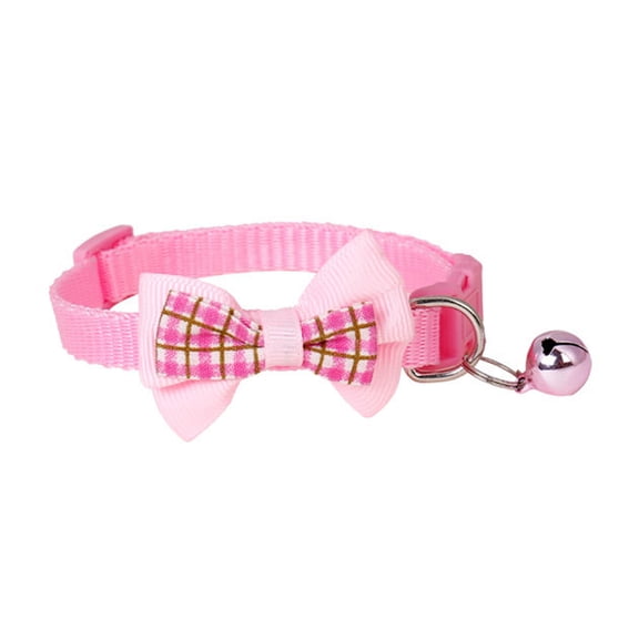 leaveforme Kitten Collar with Bell Adjustable Size Pet Accessories Cat Dog Collar Breakaway for Outing