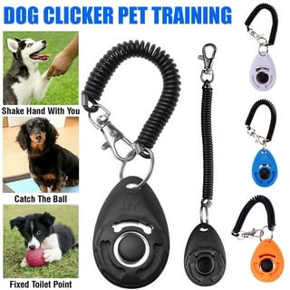 JEROCK Dog Training Clickers with Wrist Strap, Training Clicker for Pet  Like Dog Cat Horse Bird Dolphin Puppy, Big Buttons and Loud Sound (White)