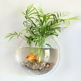 thumbnail image 1 of leaveforme Wall-Hanging Fish Bowl Acrylic Wall-Mounted Plant Pot Fish Tank 15.91-inches Decoration Planter(Clear), 1 of 8