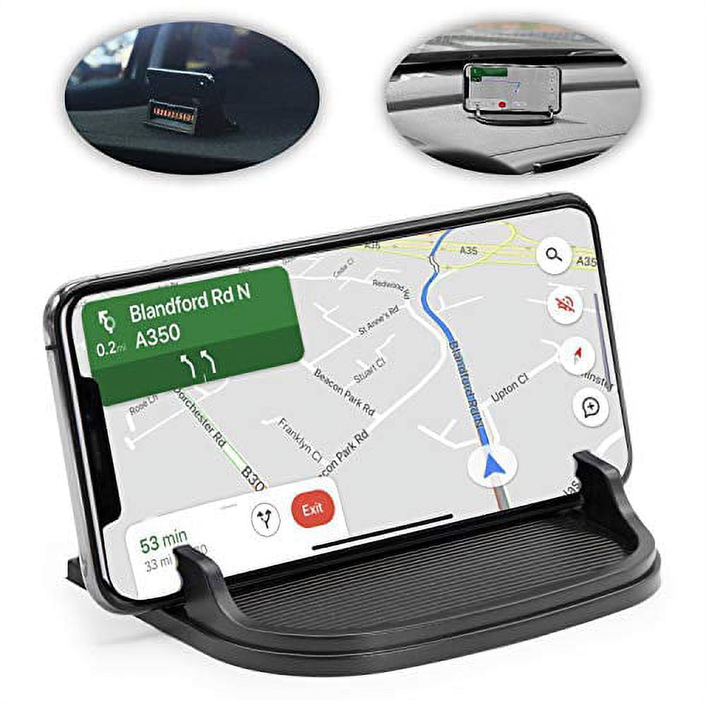 Car Phone Holder, Anti-Slip Silicone Dashboard Car Pad Compatible with  iPhone, Samsung, Android Smart Phones, GPS, KGs3 and More