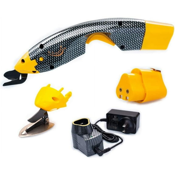 lectric Fabric Scissors Box Cutter for Crafts, Sewing, Cardboard,Cordless Electric Scissors Fabric Cutter with 2 Cutting Blades, Zip Snip Electric Scissors for Cutting Fabric Cloth