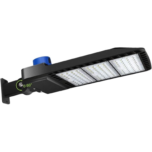 ledmo 300W LED Parking Lot Lights with Adjustable Arm Mount Dusk-to-Dawn Photocell Sensor Outdoor Commercial Area Lighting 36000LM 5000K IP65 LED Street Flood Security Light for Shop|Yard|Roadways