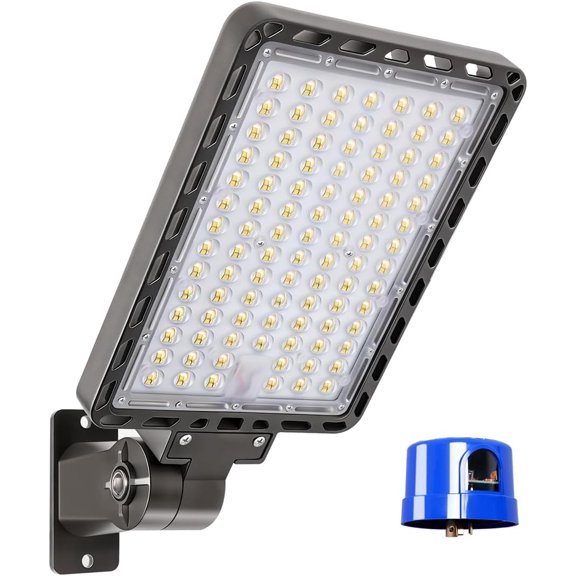 ledmo LED Parking Lot Light 37000lm Outdoor Dusk to Dawn Commercial Street Light with Adjustable Arm Wall Mount 240W IP65 LED Barn Security Area Lights for Yard Sport Warehouse Shop 5000K