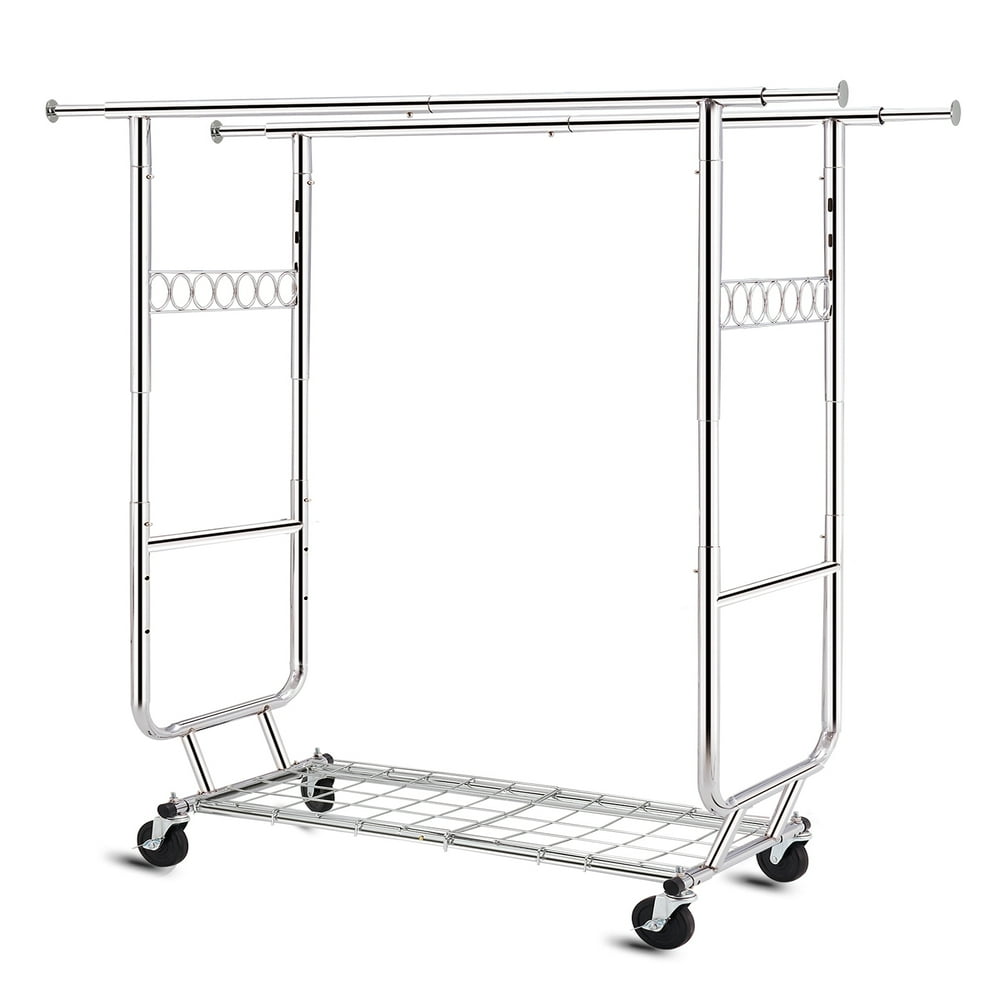 leecrd 680 lbs Heavy Duty Clothing Garment Rack with Shelves Commercial