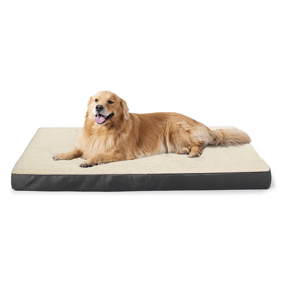 leecrd Beds for Large Dogs Removable Washable Cover Egg Crate Foam Pet