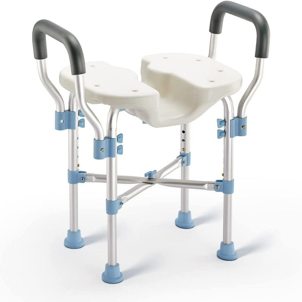 leecrd Shower Chair with Removable Arms Upgraded UShaped Shower Seat