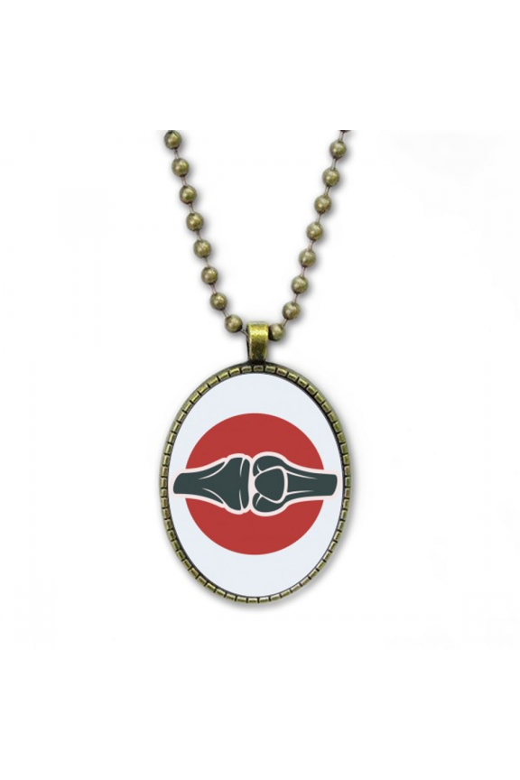 leg joints human body illustration necklace vintage chain bead pendant jewelry collection