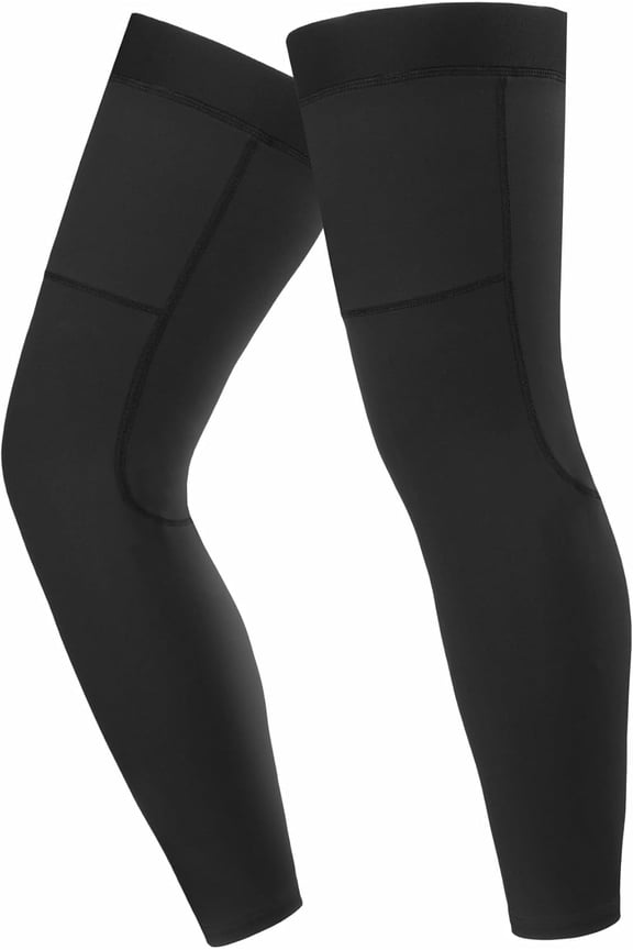 Thermal Fleece Cycling Leg Sleeve, A pair of Extreme Cold Weather Compression Non-Slip Grip for Cycling, Running, Skiing, Gym, Winter Workout Accessories for Men Women